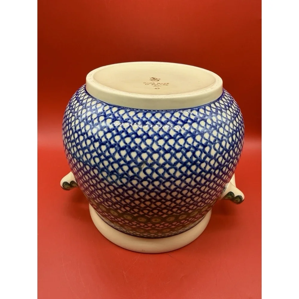Polish Pottery Container 9.5